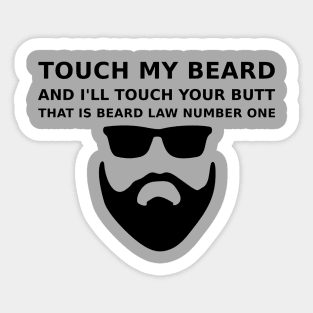 Beard Law Sticker